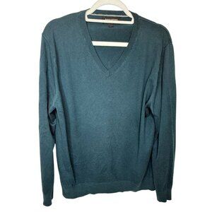 Banana Republic Men’s Green V Neck Sweater Size Large Classic Preppy